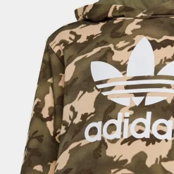 Boys' Adidas Camo Trefoil Hoodie Magic Beige/Multicolor - IC2193 250 -Default Template 7 IC2193 250 M3