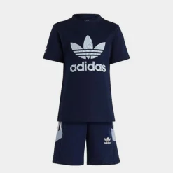 Little Kids' Adidas Originals Rekive T-Shirt And Shorts Set Night Indigo - IC3034 401