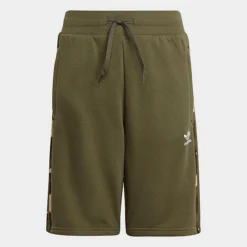 Kids' Adidas Originals Camo Shorts Olive Strata - IC5146 301