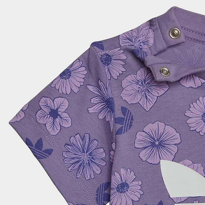 Girls' Infant And Toddler Adidas Originals Floral T-Shirt And Shorts Set Magic Lilac/Multicolor - IC8758 518 4 Girls' Infant And Toddler Adidas Originals Floral T-Shirt And Shorts Set Magic Lilac/Multicolor - IC8758 518 - Image 2