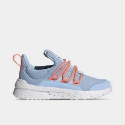 Big Kids' Adidas Lite Racer Adapt 5.0 Stretch Lace Casual Shoes Blue Dawn/Coral Fusion - ID6968 450