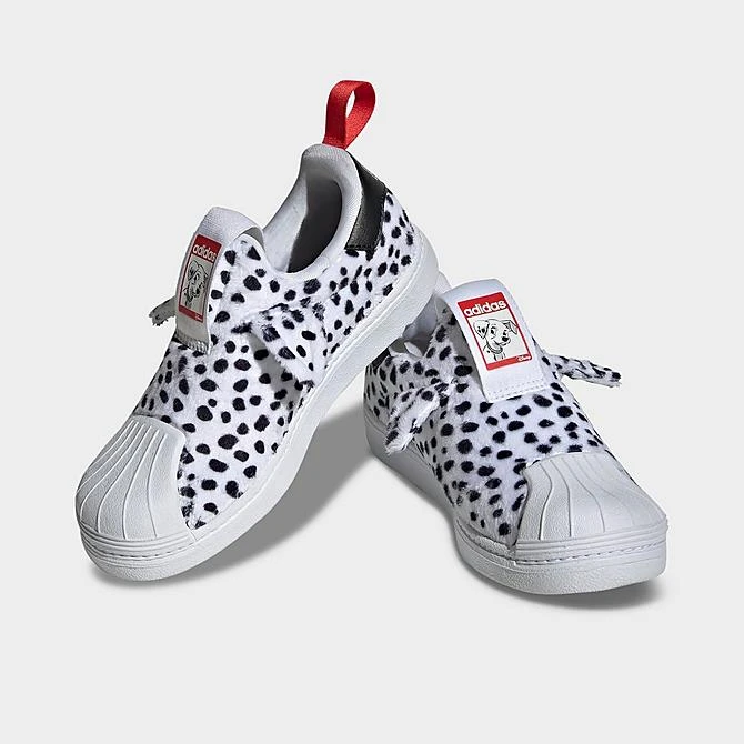 Little Kids' Adidas Originals X Disney 101 Dalmatians Superstar 360 Casual Shoes Cloud White/Core Black/Red - ID9712 100 4 Little Kids' Adidas Originals X Disney 101 Dalmatians Superstar 360 Casual Shoes Cloud White/Core Black/Red - ID9712 100 - Image 2