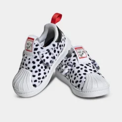 Kids' Toddler Adidas Originals X Disney 101 Dalmatians Superstar 360 Casual Shoes Cloud White/Core Black/Red - ID9713 100 -Default Template 7 ID9713 100 P2