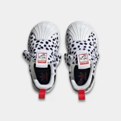 Kids' Toddler Adidas Originals X Disney 101 Dalmatians Superstar 360 Casual Shoes Cloud White/Core Black/Red - ID9713 100 -Default Template 7 ID9713 100 P5