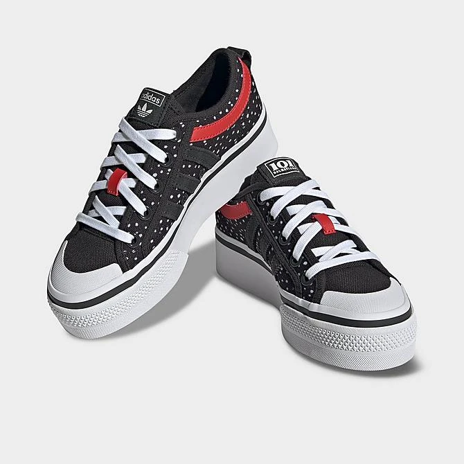 Girls' Big Kids' Adidas Originals X Disney 101 Dalmatians Nizza Platform Casual Shoes Core Black/Carbon/Red - IF5145 001 4 Girls' Big Kids' Adidas Originals X Disney 101 Dalmatians Nizza Platform Casual Shoes Core Black/Carbon/Red - IF5145 001 - Image 2