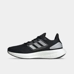 Big Kids' Adidas Pureboost 22 Primeknit Running Shoes Core Black/Silver Metallic/Carbon - IF5547 001