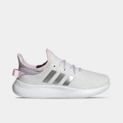 Big Kids' Adidas Cloudfoam Pure SPW Casual Shoes Grey/Bliss Lilac/White - IG2429 100