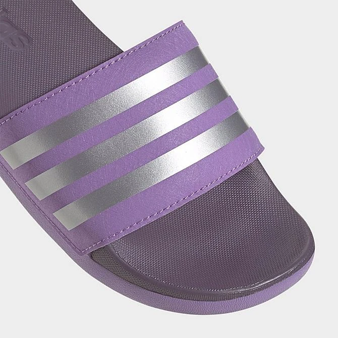 Big Kids' Adidas Adilette Comfort Slide Sandals Magic Lilac/Zero Metallic - IG2574 500 5 Big Kids' Adidas Adilette Comfort Slide Sandals Magic Lilac/Zero Metallic - IG2574 500 - Image 3
