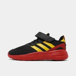 Little Kids' Adidas X Disney Mickey Mouse Nebzed Stretch Lace Casual Shoes Black/Bold Gold/Better Scarlet - IG5372 001
