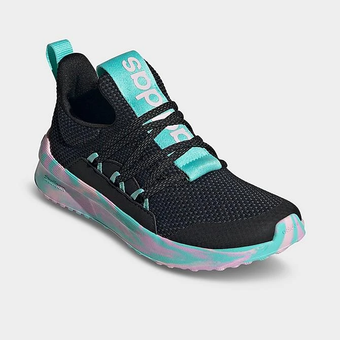Little Kids' Adidas Lite Racer Adapt 5.0 Stretch Lace Casual Shoes Core Black/Clear Pink/Flash Aqua - IG5399P 001 4 Little Kids' Adidas Lite Racer Adapt 5.0 Stretch Lace Casual Shoes Core Black/Clear Pink/Flash Aqua - IG5399P 001 - Image 2