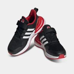 Little Kids' Adidas X Marvel Spider-Man RapidaSport Bounce Sport Stretch Lace Casual Shoes Black/White/Better Scarlet - IG7175P 001 -Default Template 7 IG7175P 001 P2