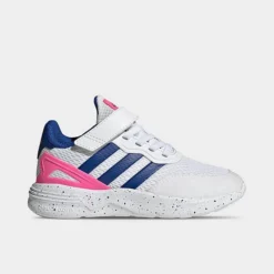 Little Kids' Adidas Nebzed Stretch Lace Casual Shoes White/Team Royal Blue/Lucid Pink - IG7250P 100