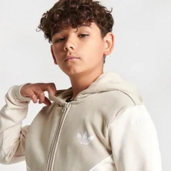 Kids' Adidas Adicolor Half-Zip Hoodie Wonder Beige - IJ5380 264 -Default Template 7 IJ5380 264 M5