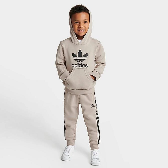 Little Kids' Adidas Originals Adicolor Hoodie And Jogger Pants Set Wonder Beige - IJ5483 264 3 Little Kids' Adidas Originals Adicolor Hoodie And Jogger Pants Set Wonder Beige - IJ5483 264