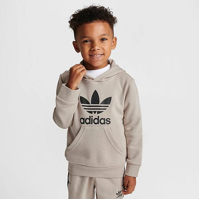 Little Kids' Adidas Originals Adicolor Hoodie And Jogger Pants Set Wonder Beige - IJ5483 264 5 Little Kids' Adidas Originals Adicolor Hoodie And Jogger Pants Set Wonder Beige - IJ5483 264 - Image 3