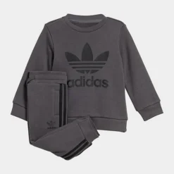 Infant Adidas Originals Crewneck Sweatshirt And Jogger Pants Set Grey Five - IJ9849NÂ 026