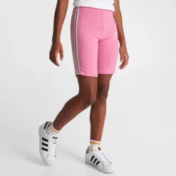 Girls' Adidas Originals 3-Stripes Trefoil Mid-Rise Bike Shorts Bliss Pink - IK7528 680 -Default Template 7 IK7528 680 M3