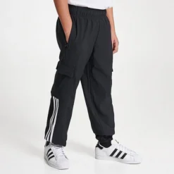 Kids' Adidas Originals Adicolor Woven Cargo Jogger Pants Black/White - IL1846 001 -Default Template 7 IL1846 001 M3