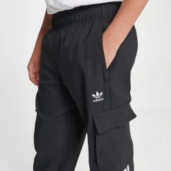 Kids' Adidas Originals Adicolor Woven Cargo Jogger Pants Black/White - IL1846 001 -Default Template 7 IL1846 001 M5