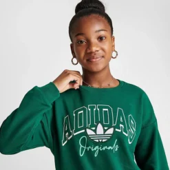Girls' Adidas Originals Collegiate Graphic Pack Crewneck Sweatshirt Collegiate Green - IL5041 305 -Default Template 7 IL5041 305 M5