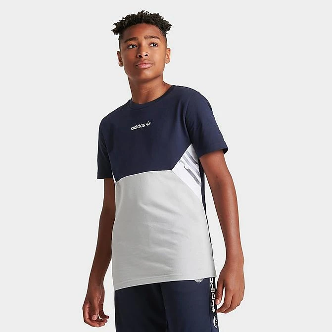 Boys' Adidas Originals Linear Spirit T-Shirt Legend Ink/Grey Two - IL9340 408