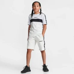 Kids' Adidas Originals Tape Fleece Shorts White/Black - IL9719 100 -Default Template 7 IL9719 100 M2