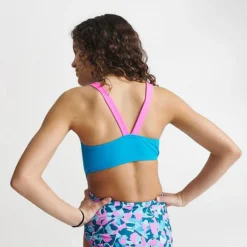 Girls' Nike Asymmetrical Cutout One Piece Swimsuit Blue/Pink - NESSD731 480 -Default Template 7 NESSD731 480 M4