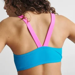 Girls' Nike Asymmetrical Cutout One Piece Swimsuit Blue/Pink - NESSD731 480 -Default Template 7 NESSD731 480 M6