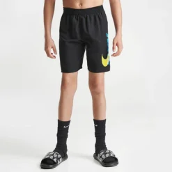 Boys' Nike Volley 7-Inch Shift Breaker Swim Shorts Black/Yellow/Blue - NESSD790 001 -Default Template 7 NESSD790 001 M3