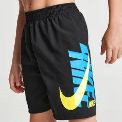 Boys' Nike Volley 7-Inch Shift Breaker Swim Shorts Black/Yellow/Blue - NESSD790 001 -Default Template 7 NESSD790 001 M5