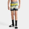 Boys' Nike Horizon Stripe Swim Shorts Grey/Yellow/Black - NESSD799 001