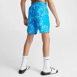 Boys' Nike Swoosh Line Volley 7" Swim Shorts Blue - NESSD804 480 -Default Template 7 NESSD804 480 M4