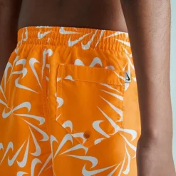 Boys' Nike Swoosh Line Volley 7" Swim Shorts Orange/White - NESSD804 724 -Default Template 7 NESSD804 724 M6