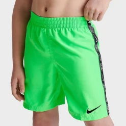 Boys' Little Kids' Nike Taped Swim Shorts Neon Green - NESSD861 370