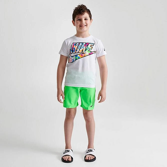 Boys' Little Kids' Nike Taped Swim Shorts Neon Green - NESSD861 370 4 Boys' Little Kids' Nike Taped Swim Shorts Neon Green - NESSD861 370 - Image 2