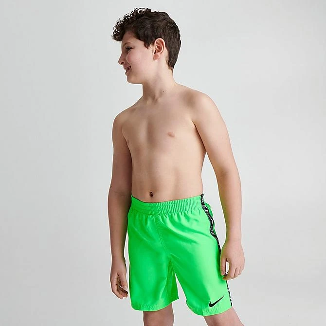 Boys' Little Kids' Nike Taped Swim Shorts Neon Green - NESSD861 370 5 Boys' Little Kids' Nike Taped Swim Shorts Neon Green - NESSD861 370 - Image 3
