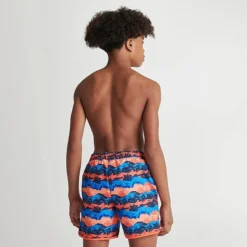 Boys' The North Face Amphibious Class V Shorts Retro Orange Mountain Panorama - NF0A81XO 810 -Default Template 7 NF0A81XO 810 M4