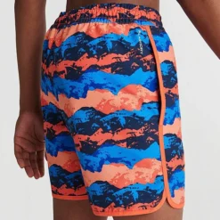 Boys' The North Face Amphibious Class V Shorts Retro Orange Mountain Panorama - NF0A81XO 810 -Default Template 7 NF0A81XO 810 M6