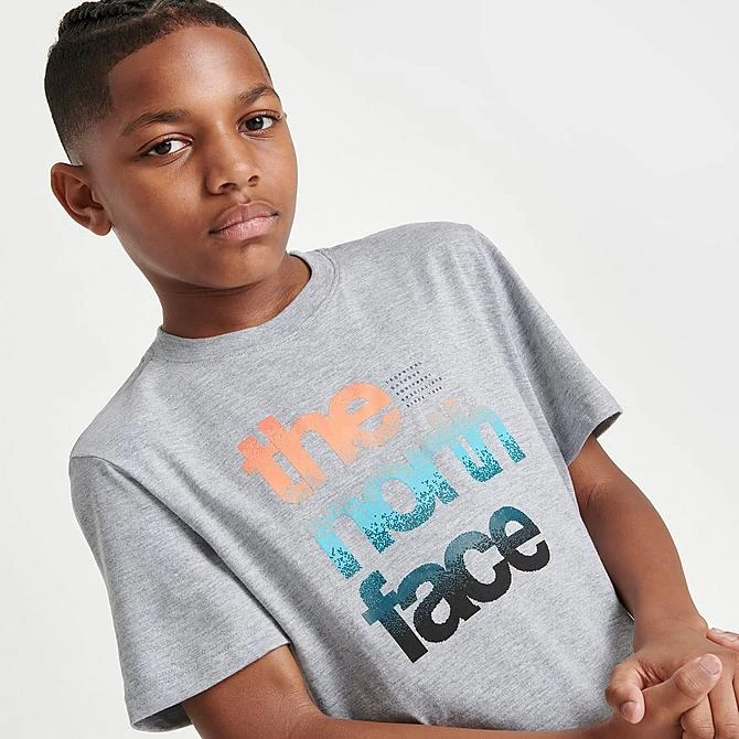 Kids' The North Face Graphic T-Shirt TNF Light Grey Heather/LED Yellow - NF0A82T8 050 7 Kids' The North Face Graphic T-Shirt TNF Light Grey Heather/LED Yellow - NF0A82T8 050 - Image 5