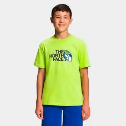Boys' The North Face Graphic Short Sleeve T-Shirt LED Yellow/TNF Black/Summit Navy - NF0A82T8 730