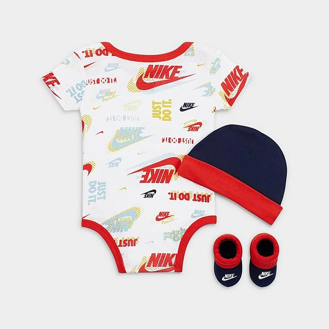 Infant Nike Active Joy 3-Piece Bodysuit Box Set White/Red/Navy - NN0903 001 4 Infant Nike Active Joy 3-Piece Bodysuit Box Set White/Red/Navy - NN0903 001 - Image 2