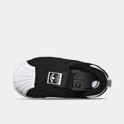 Kids' Toddler Adidas Originals Superstar 360 Fuzzy Slip-On Casual Shoes Black/Black/White - Q46178 001 -Default Template 7 Q46178 001 P5