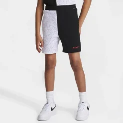 Boys' Sonneti Split Speckle Fleece Shorts Black/White/Red - SNJ13124 090