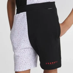 Boys' Sonneti Split Speckle Fleece Shorts Black/White/Red - SNJ13124 090 -Default Template 7 SNJ13124 090 M5