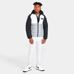 Boys' Sonneti Post Bubble Puffer Jacket Black/White/Grey - SNT13003 001 -Default Template 7 SNT13003 001 M2