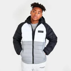 Boys' Sonneti Post Bubble Puffer Jacket Black/White/Grey - SNT13003 001 -Default Template 7 SNT13003 001 M3