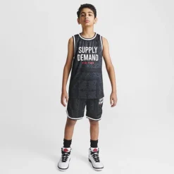 Boys' Supply & Demand Paisley Basketball Shorts Black - SUJ16556 090 -Default Template 7 SUJ16556 090 M2