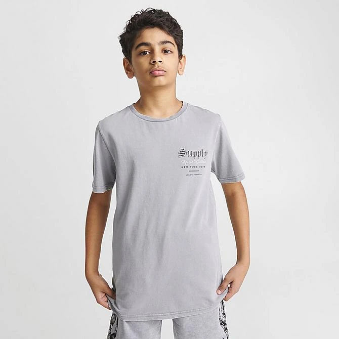 Boys' Supply & Demand Acid Wash T-Shirt Grey - SUJ16579 040 5 Boys' Supply & Demand Acid Wash T-Shirt Grey - SUJ16579 040 - Image 3