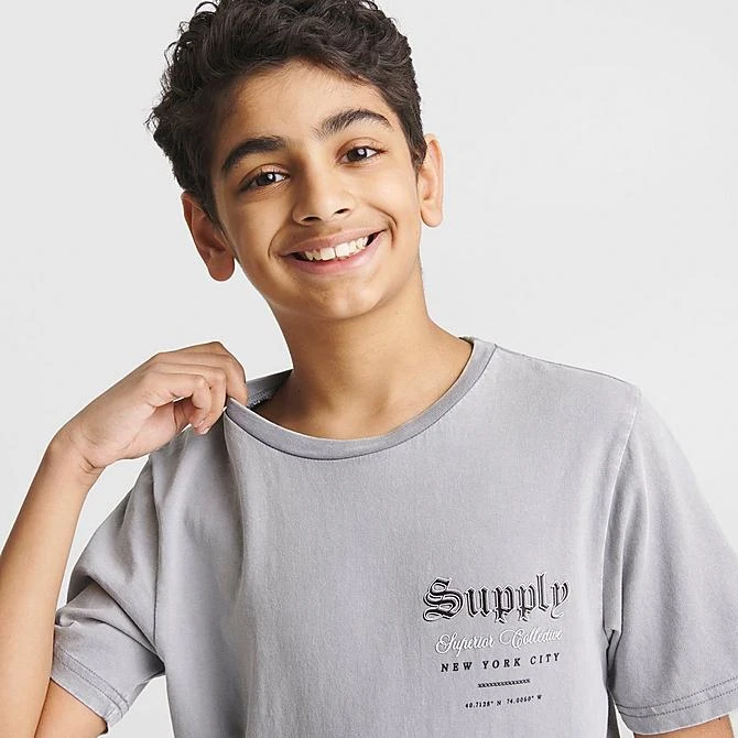 Boys' Supply & Demand Acid Wash T-Shirt Grey - SUJ16579 040 7 Boys' Supply & Demand Acid Wash T-Shirt Grey - SUJ16579 040 - Image 5