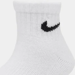 Little Kids' Nike Dri-FIT Ankle Socks (6-Pack) White - UN0018 001 -Default Template 7 UN0018 001 P3
